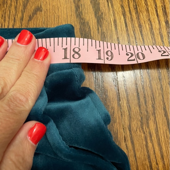 Chico's Zenergy Velour Pants Aqua Green Size 2 or 12/14 - Picture 6 of 8